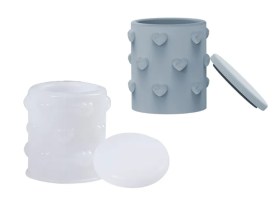 Molde silicona frasco aljahero corazones 